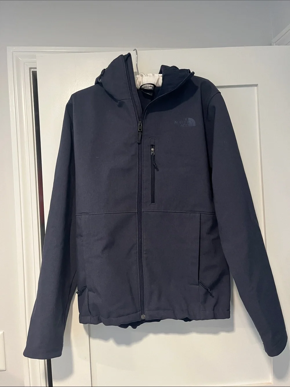 The North Face Men's Dark Blue Hooded Softshell Jacket